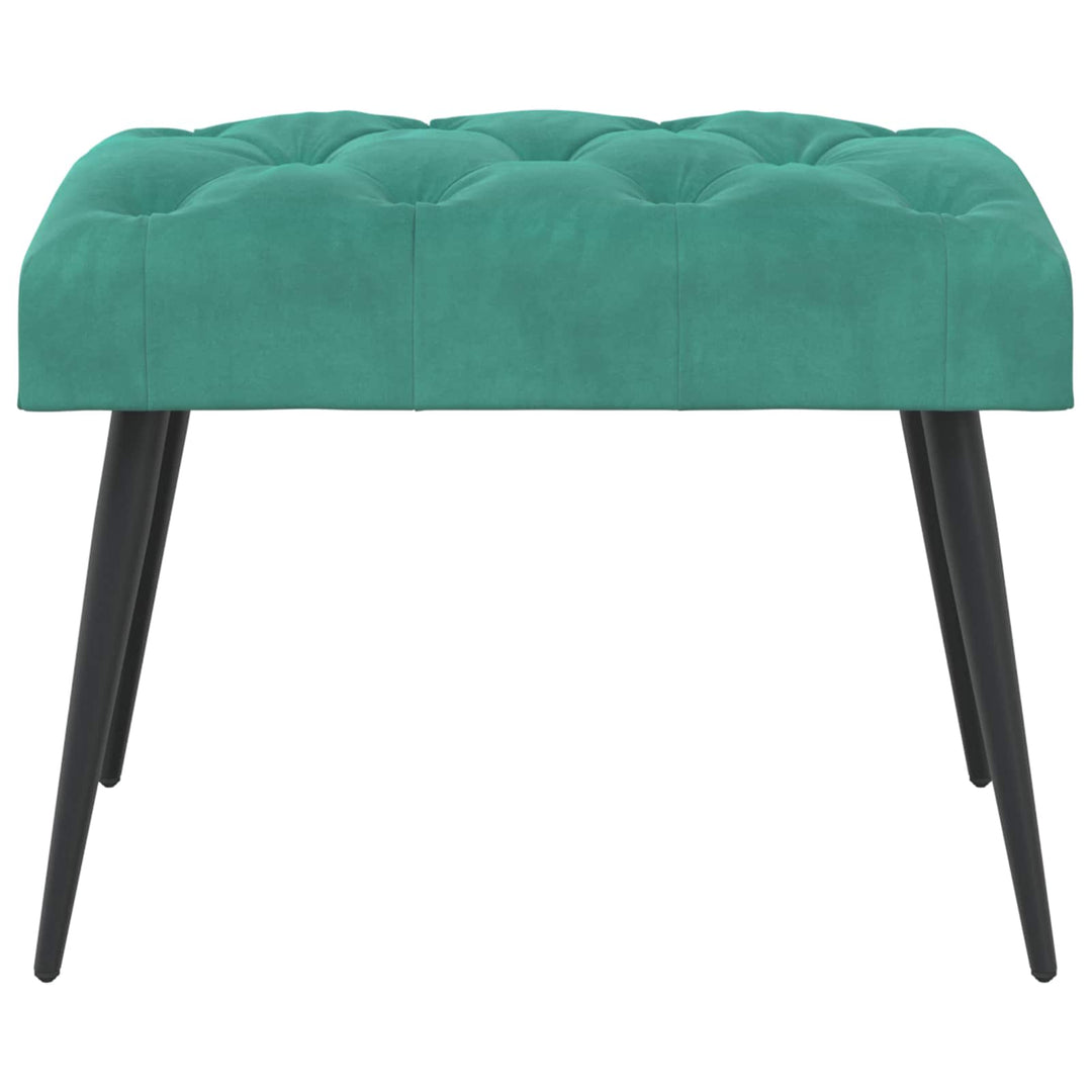 Bænk med knap tufting Turkis 60 x 40 x 45 cm Fløjl