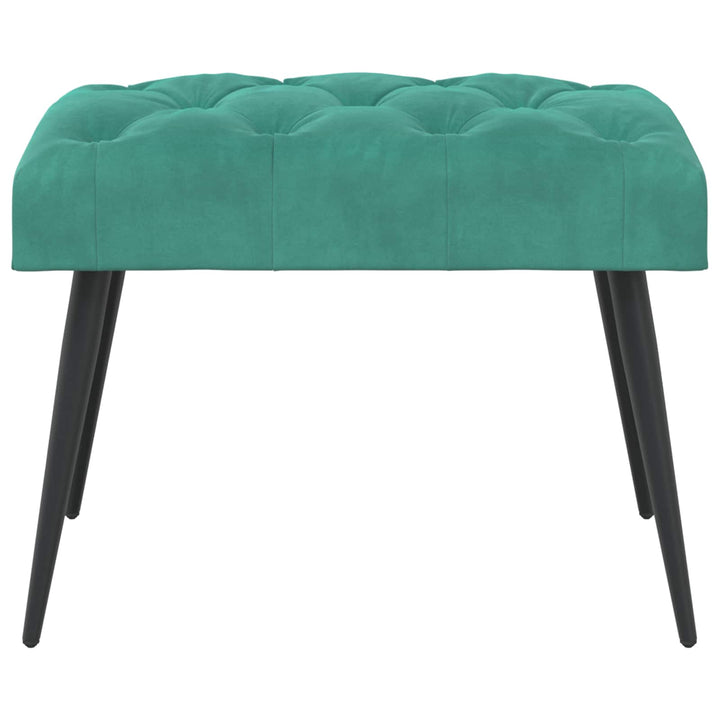 Bænk med knap tufting Turkis 60 x 40 x 45 cm Fløjl