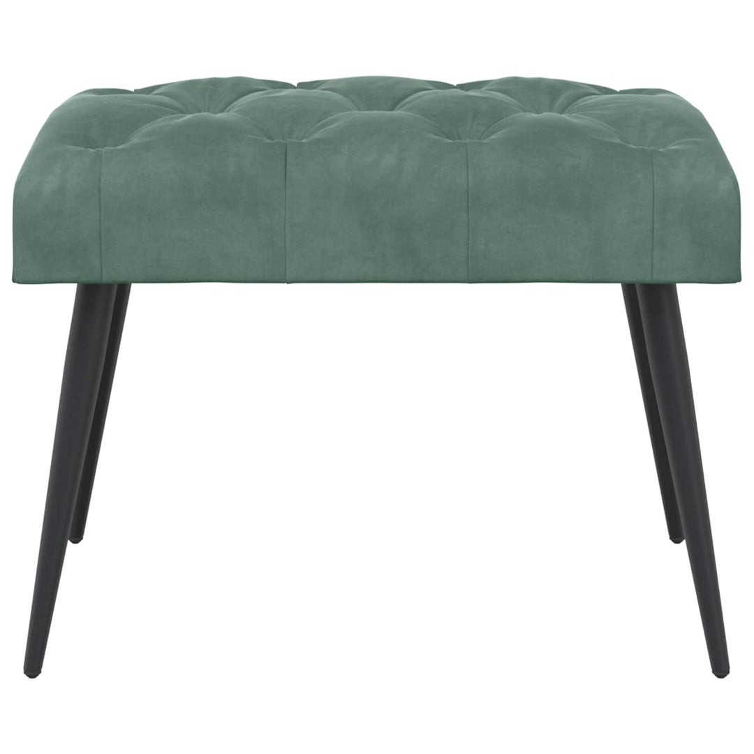 Bænk med knap tufting Havgrøn 60 x 40 x 45 cm Fløjl
