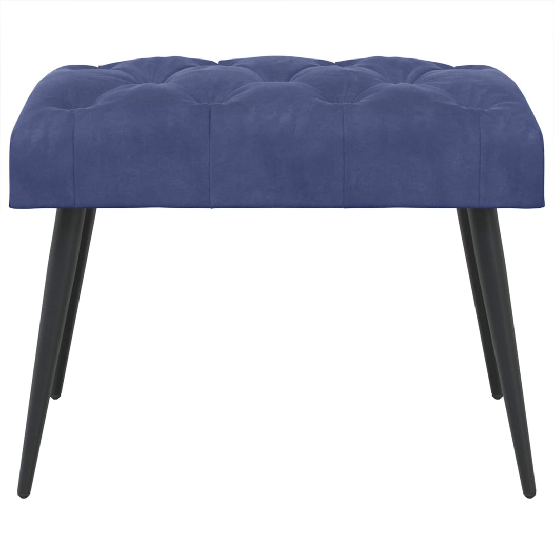 Bænk med knap tufting Politi blå 60 x 40 x 45 cm Fløjl