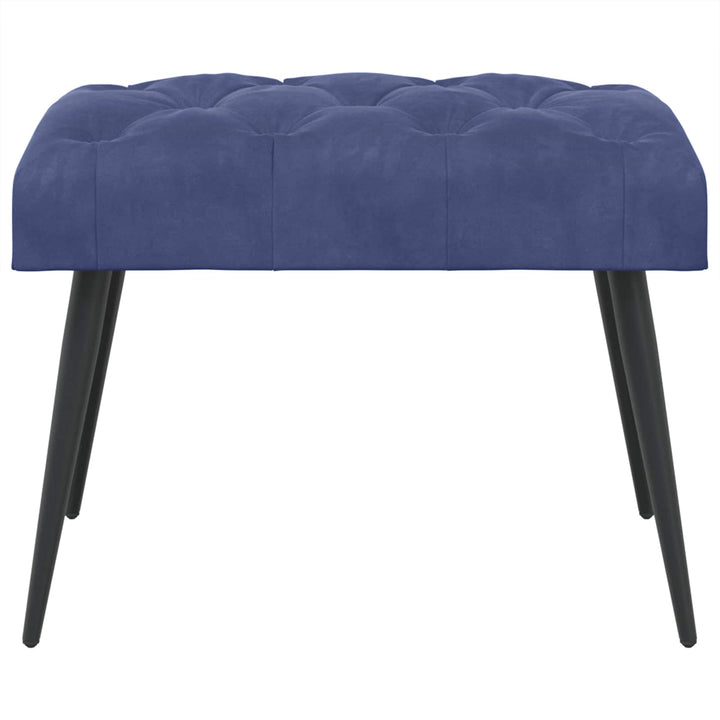 Bænk med knap tufting Politi blå 60 x 40 x 45 cm Fløjl