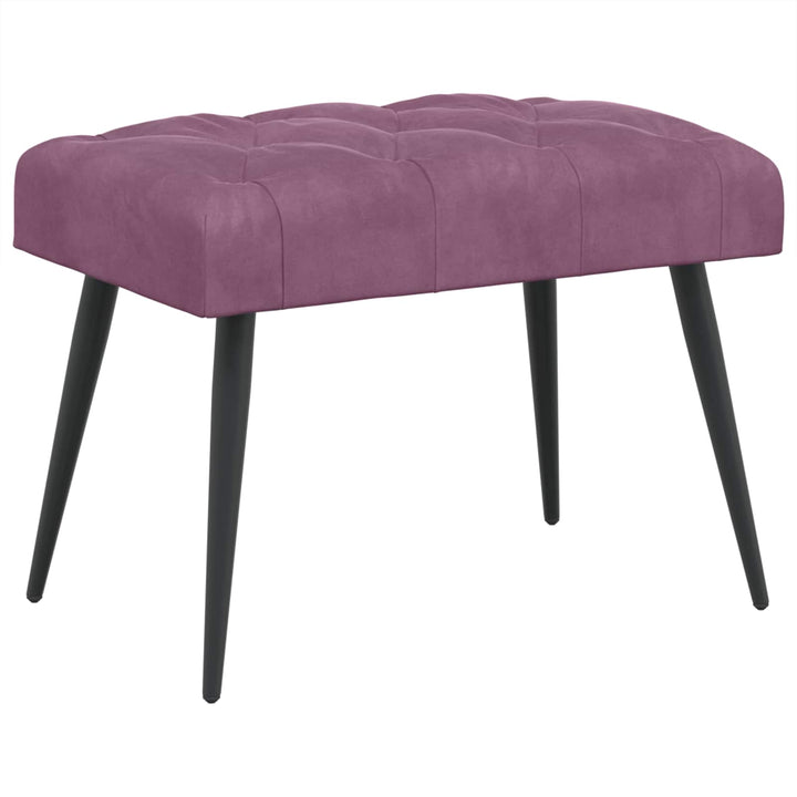 Bænk med knap tufting Lilla 60 x 40 x 45 cm Fløjl