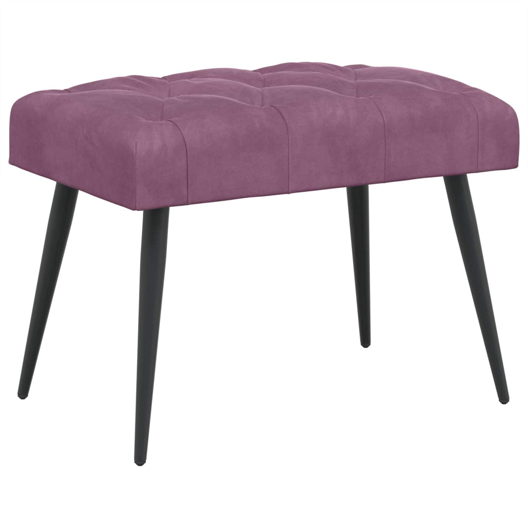 Bænk med knap tufting Lilla 60 x 40 x 45 cm Fløjl