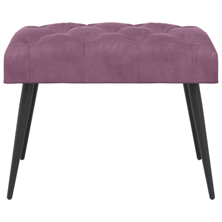 Bænk med knap tufting Lilla 60 x 40 x 45 cm Fløjl