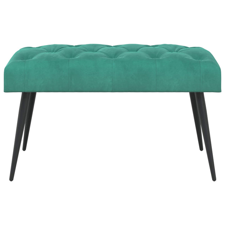 Bænk med knap tufting Turkis 80 x 40 x 46 cm Fløjl