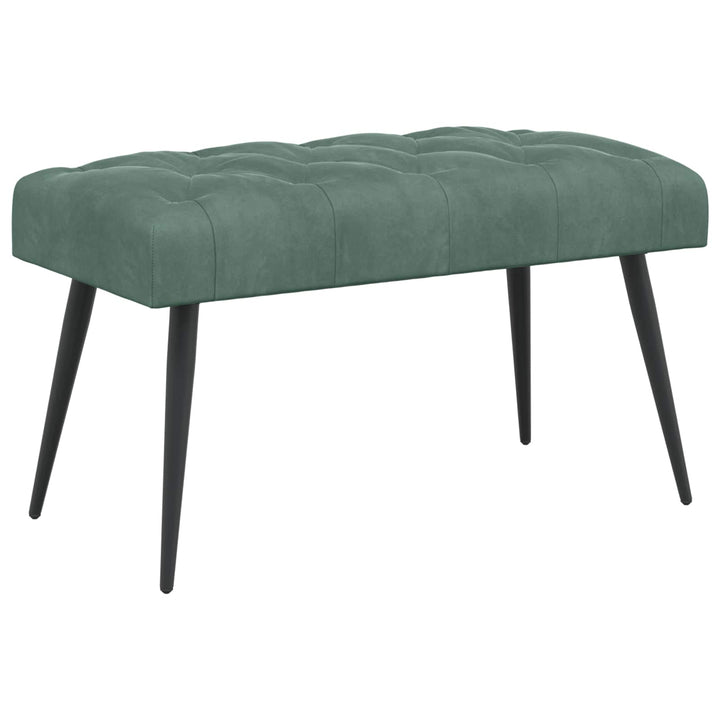 Bænk med knap tufting Havgrøn 80 x 40 x 46 cm Fløjl