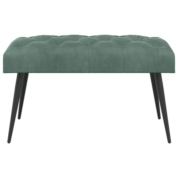 Bænk med knap tufting Havgrøn 80 x 40 x 46 cm Fløjl