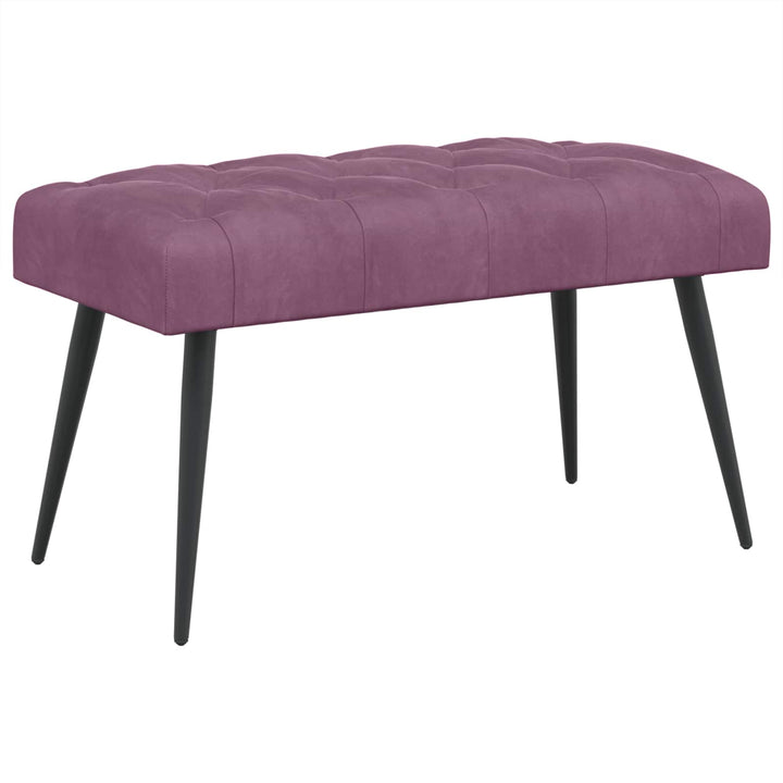 Bænk med knap tufting Lilla 80 x 40 x 46 cm Fløjl