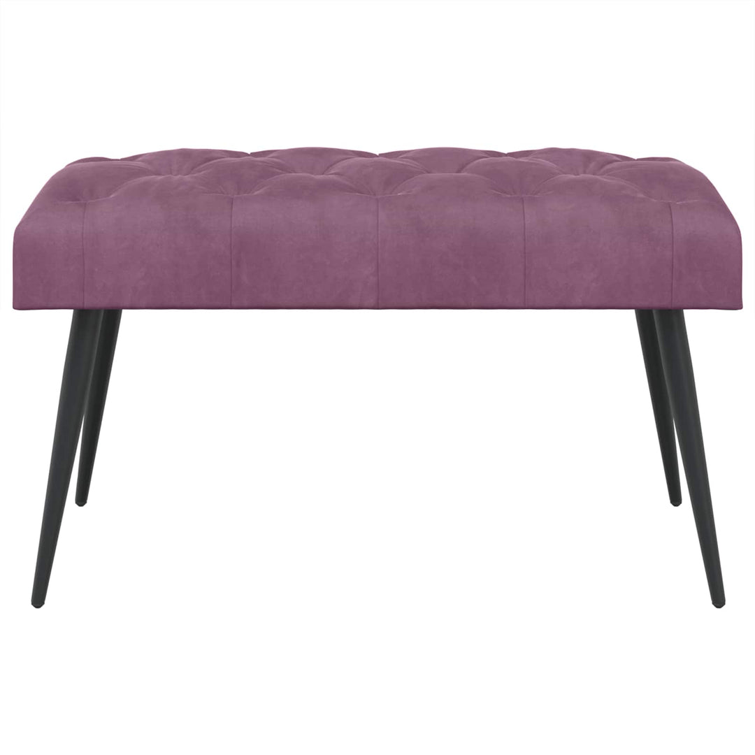 Bænk med knap tufting Lilla 80 x 40 x 46 cm Fløjl