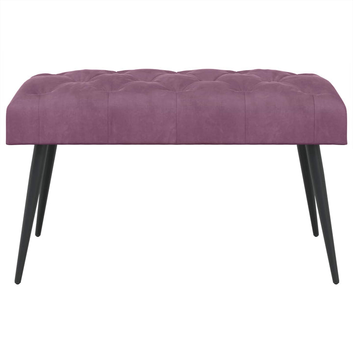 Bænk med knap tufting Lilla 80 x 40 x 46 cm Fløjl