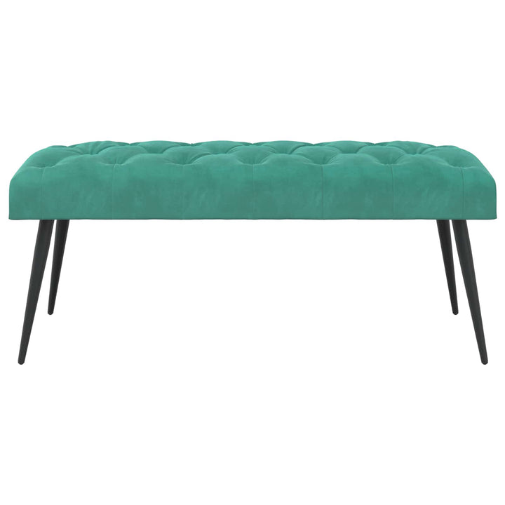 Bænk med knap tufting Turkis 110 x 40 x 46 cm Fløjl