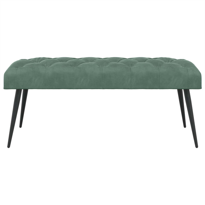 Bænk med knap tufting Havgrøn 110 x 40 x 46 cm Fløjl