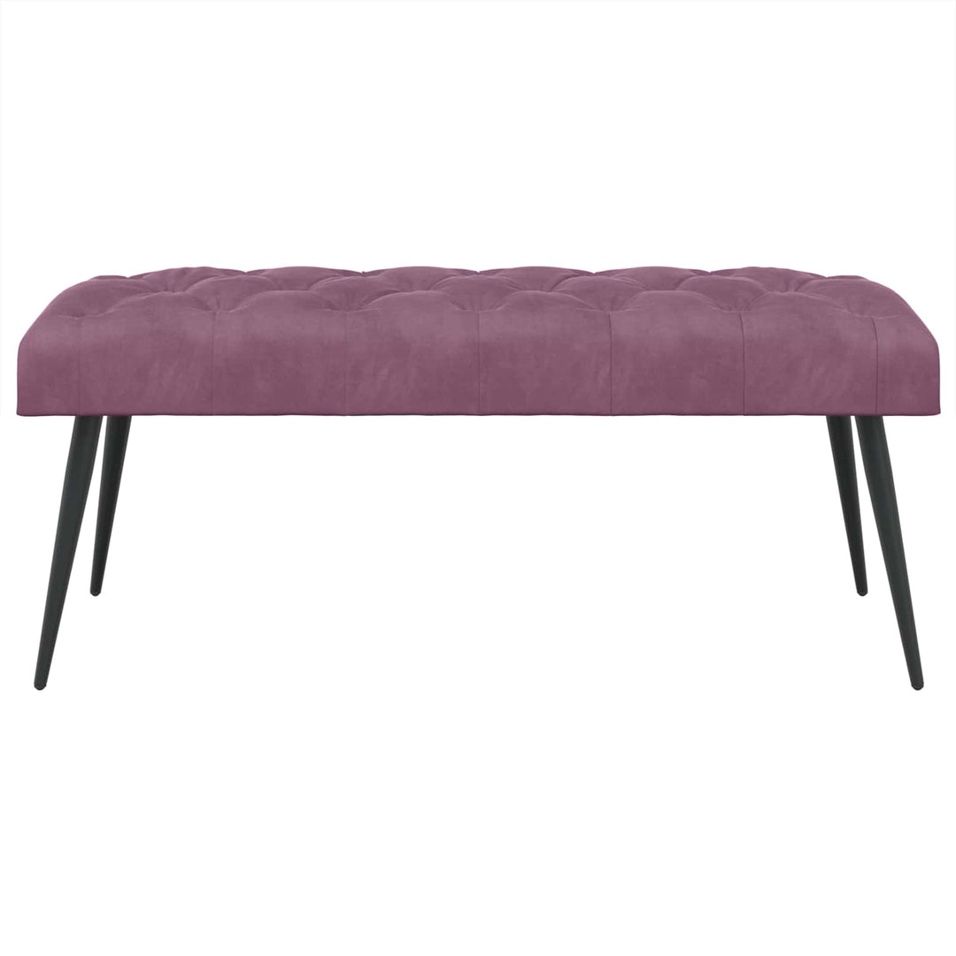 Bænk med knap tufting Lilla 110 x 40 x 46 cm Fløjl