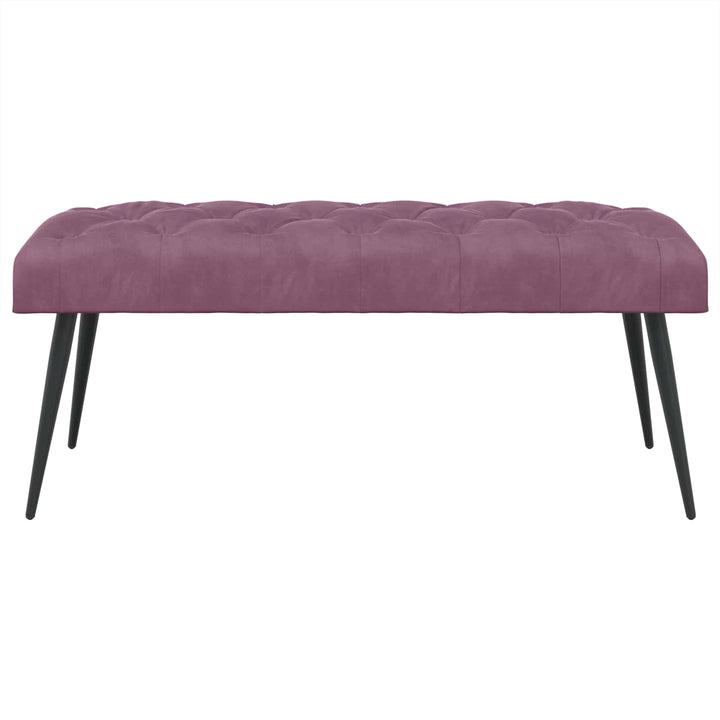 Bænk med knap tufting Lilla 110 x 40 x 46 cm Fløjl