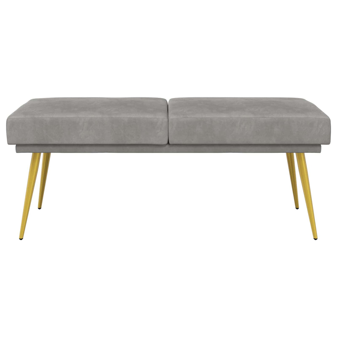 Dobbeltlagret bænk Lysegrå 120 x 45 x 46 cm Fløjl