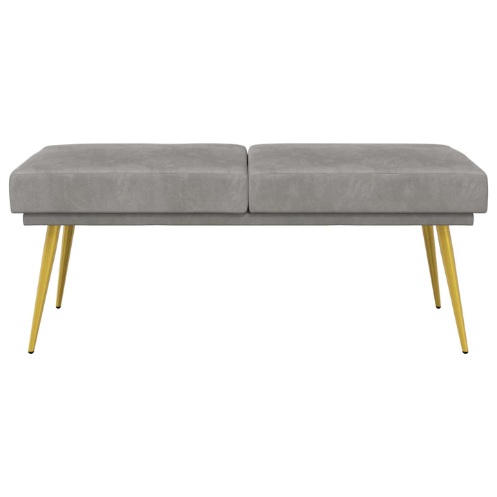 Dobbeltlagret bænk Lysegrå 120 x 45 x 46 cm Fløjl