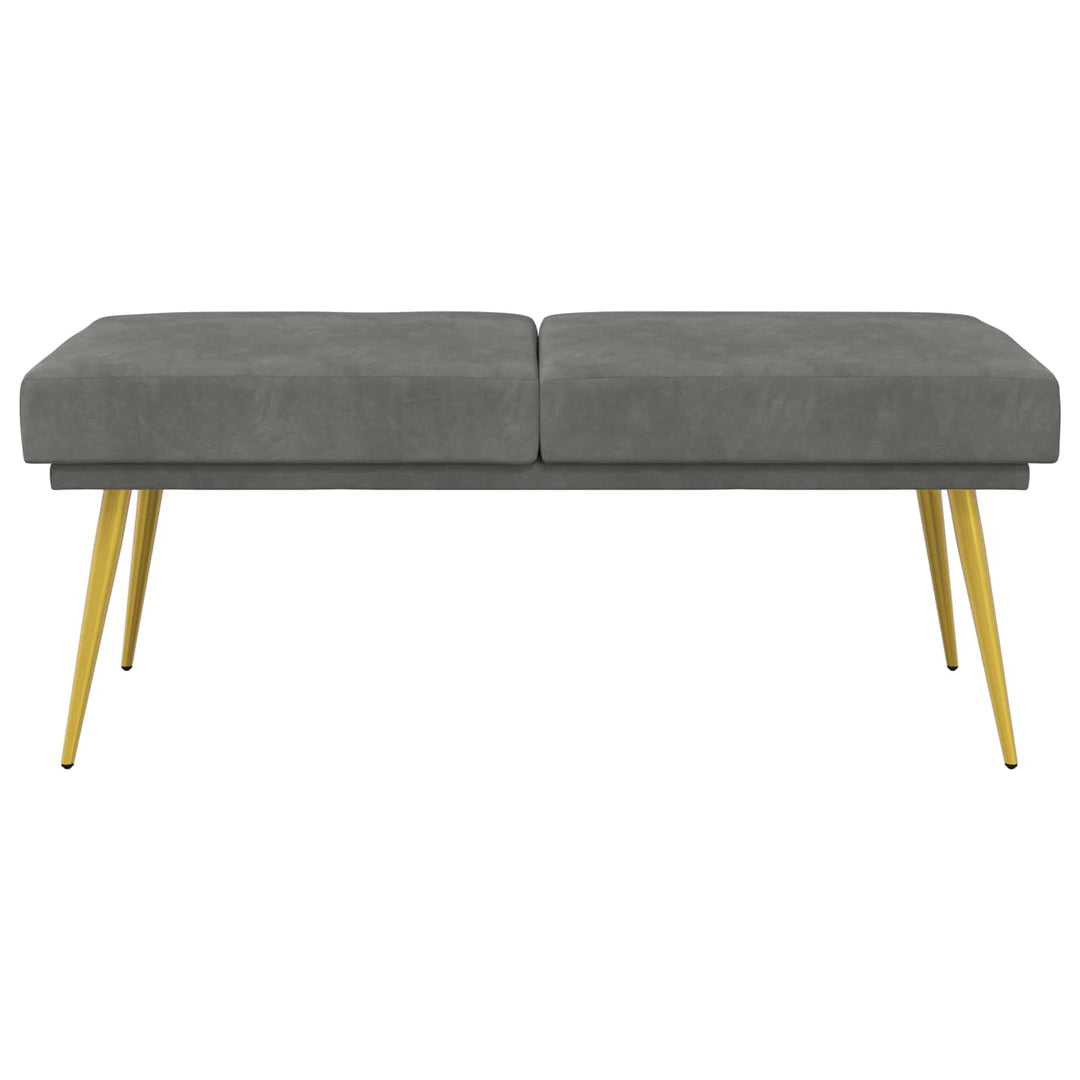 Dobbeltlagret bænk Mørkegrå 120 x 45 x 46 cm Fløjl