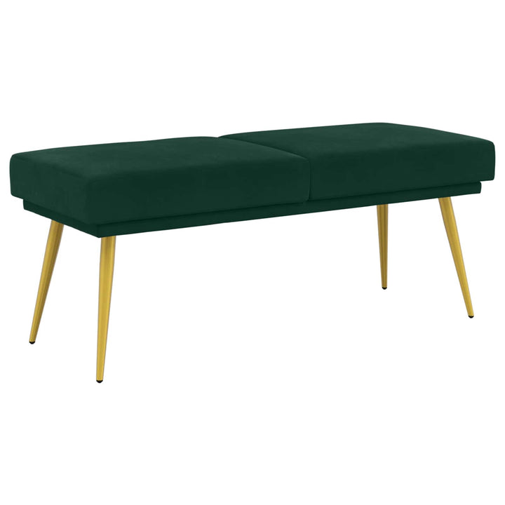 Dobbeltlagret bænk Mørkegrøn 120 x 45 x 46 cm Fløjl