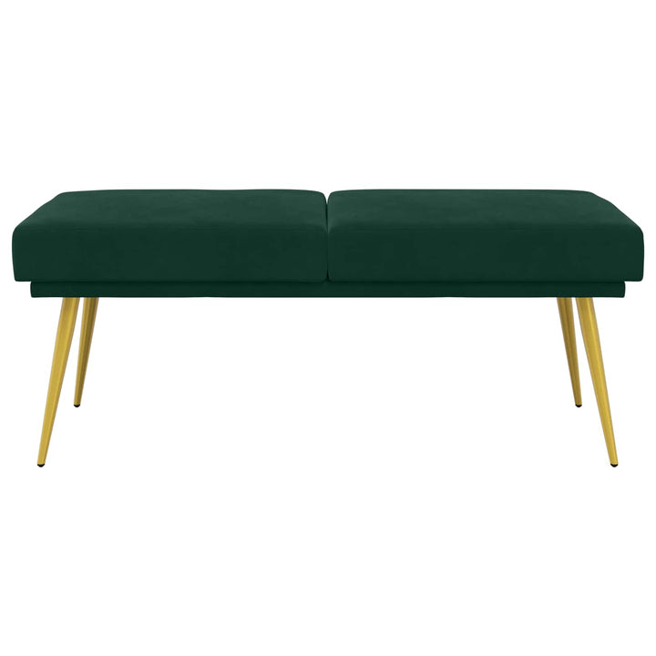 Dobbeltlagret bænk Mørkegrøn 120 x 45 x 46 cm Fløjl