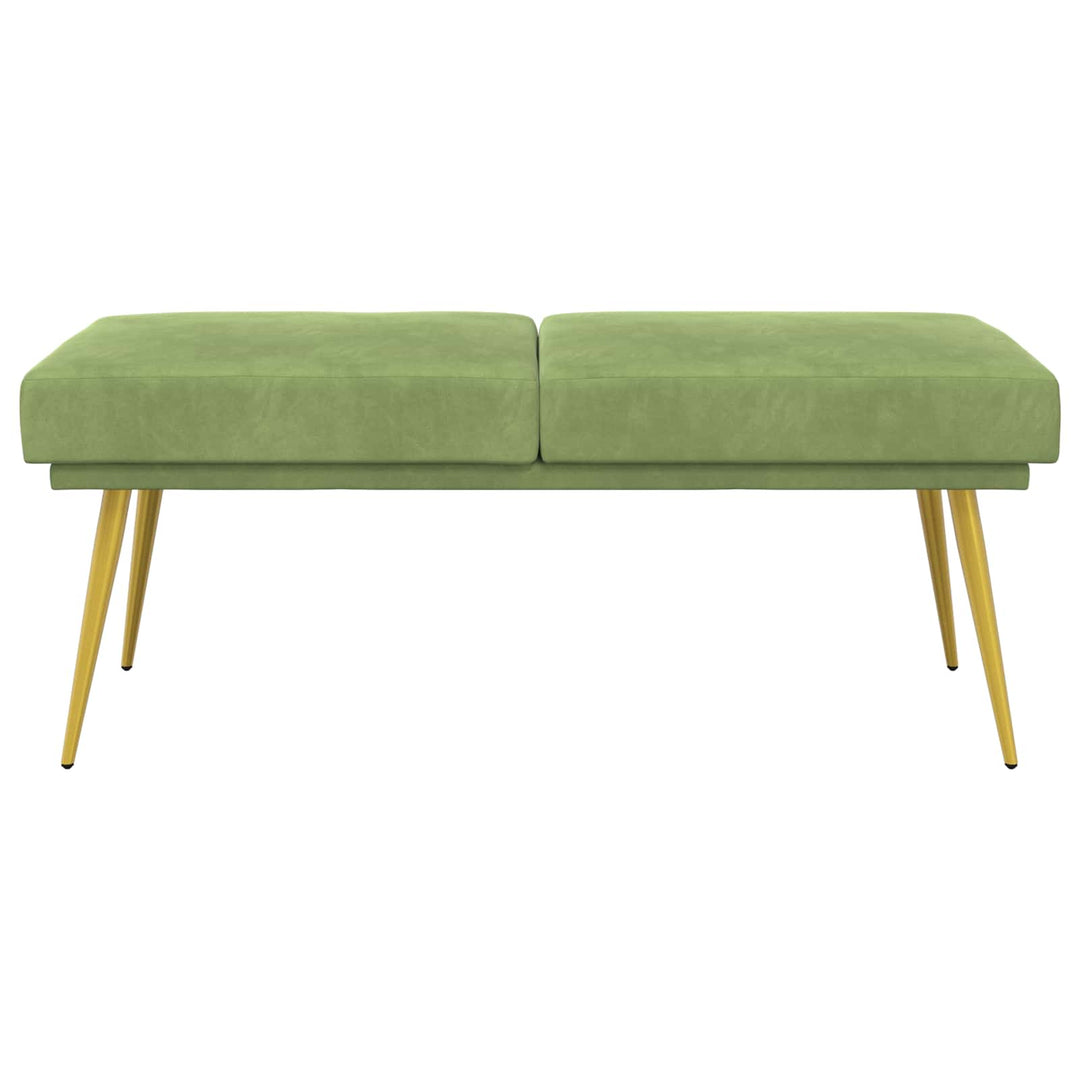 Dobbeltlagret bænk Lys grøn 120 x 45 x 46 cm Fløjl