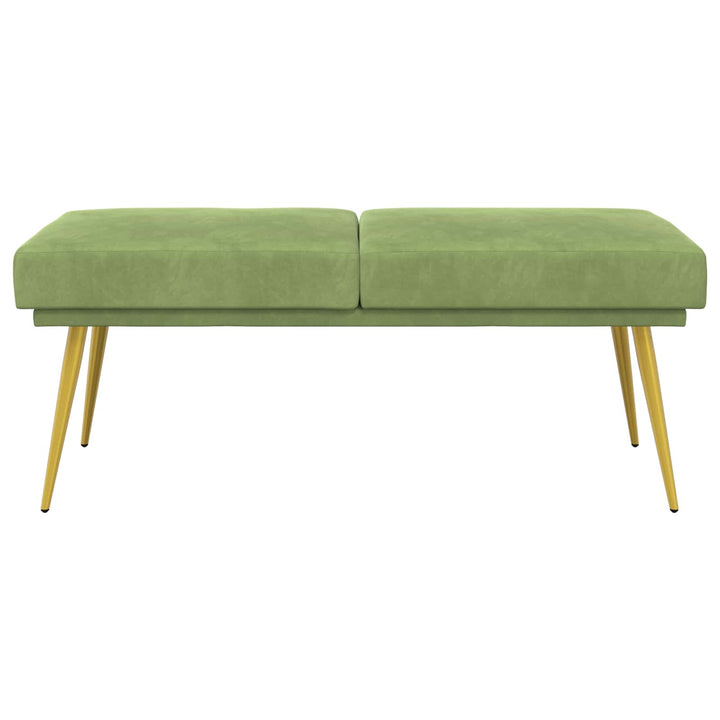 Dobbeltlagret bænk Lys grøn 120 x 45 x 46 cm Fløjl