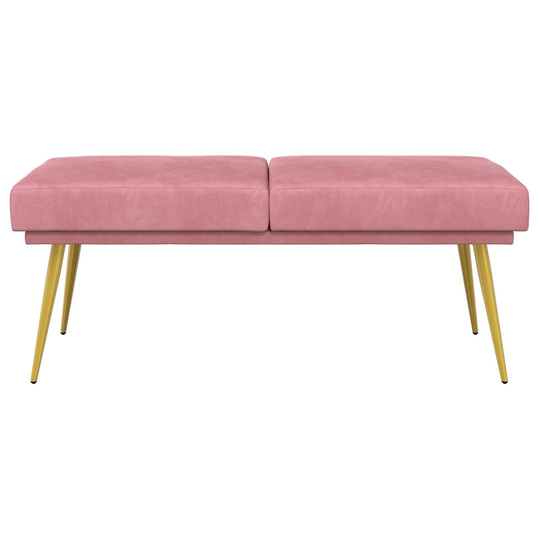 Dobbeltlagret bænk Lyserød 120 x 45 x 46 cm Fløjl