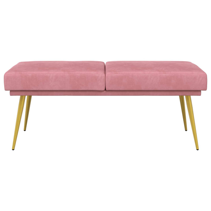 Dobbeltlagret bænk Lyserød 120 x 45 x 46 cm Fløjl