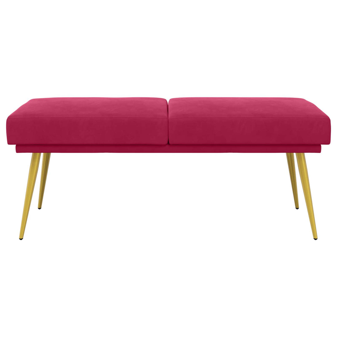 Dobbeltlagret bænk Vinrød 120 x 45 x 46 cm Fløjl