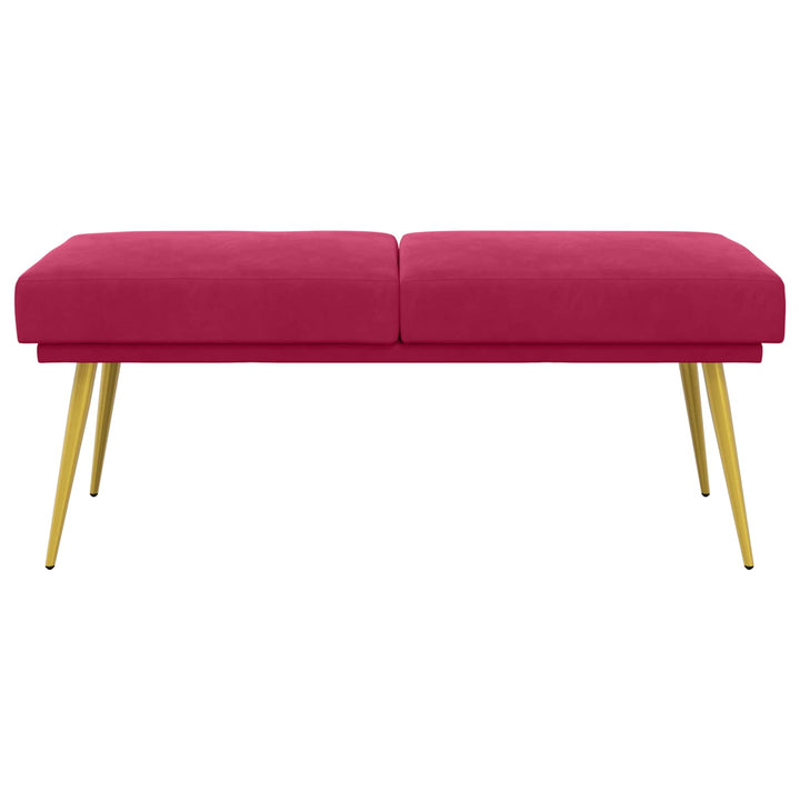 Dobbeltlagret bænk Vinrød 120 x 45 x 46 cm Fløjl