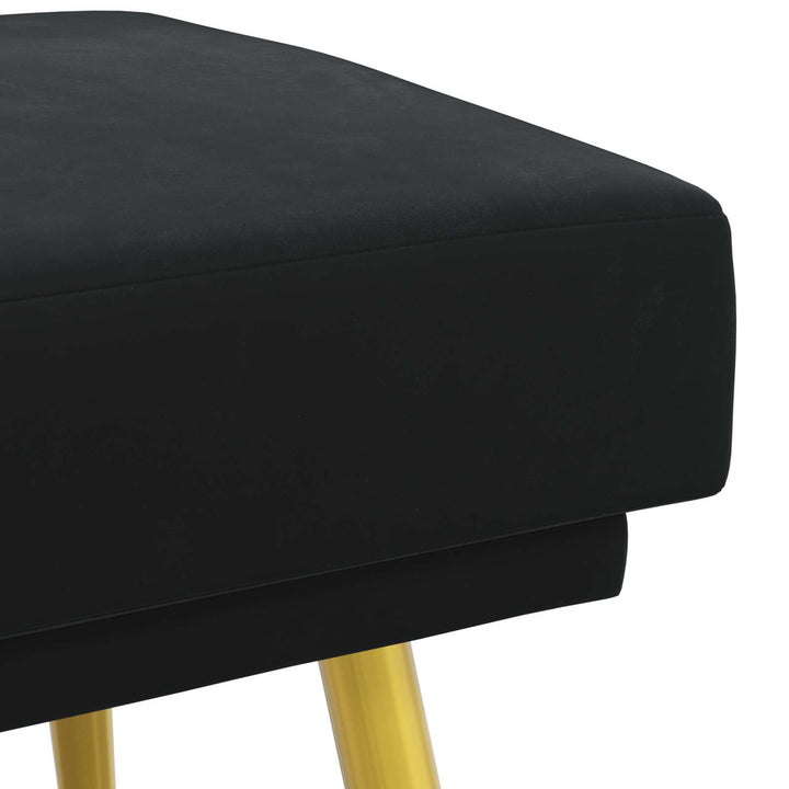 Dobbeltlagret bænk Sort 120 x 45 x 46 cm Velour