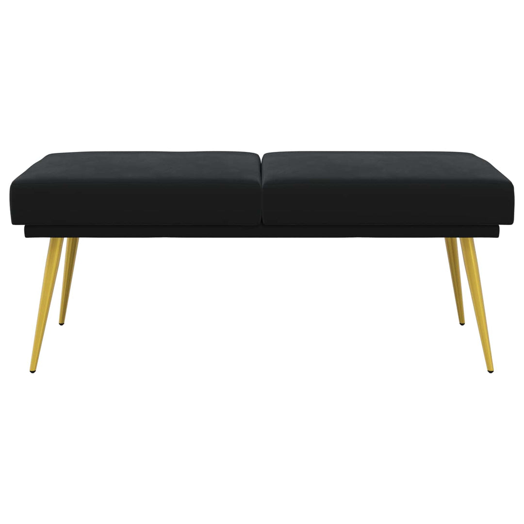 Dobbeltlagret bænk Sort 120 x 45 x 46 cm Velour