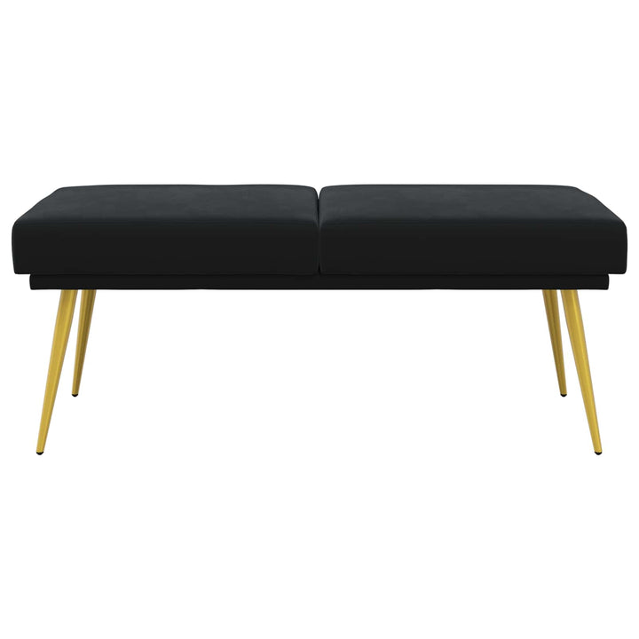 Dobbeltlagret bænk Sort 120 x 45 x 46 cm Velour