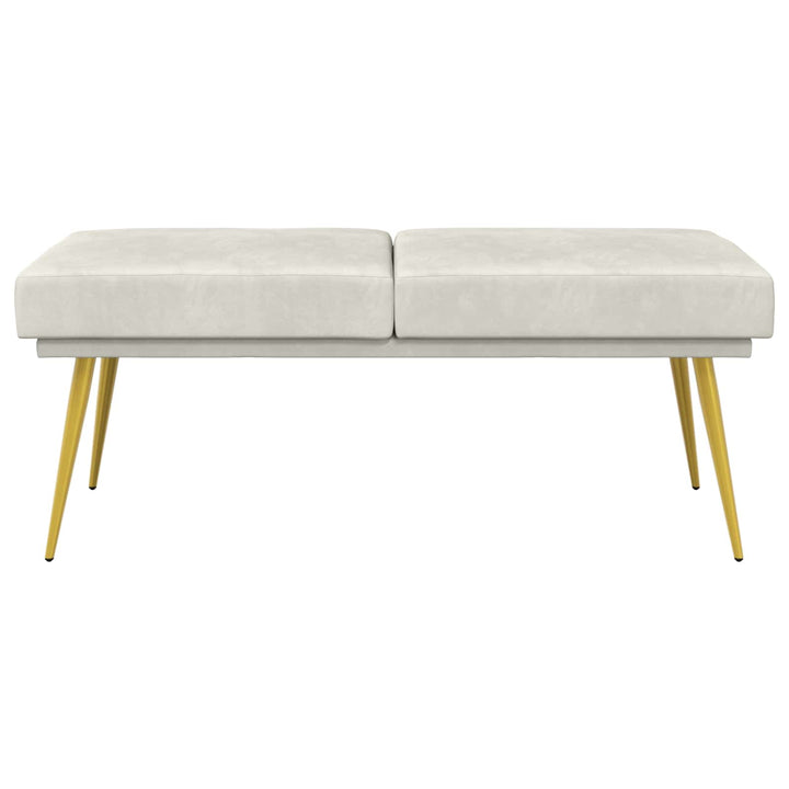 Dobbeltlagret bænk Cremefarvet 120 x 45 x 46 cm Velour