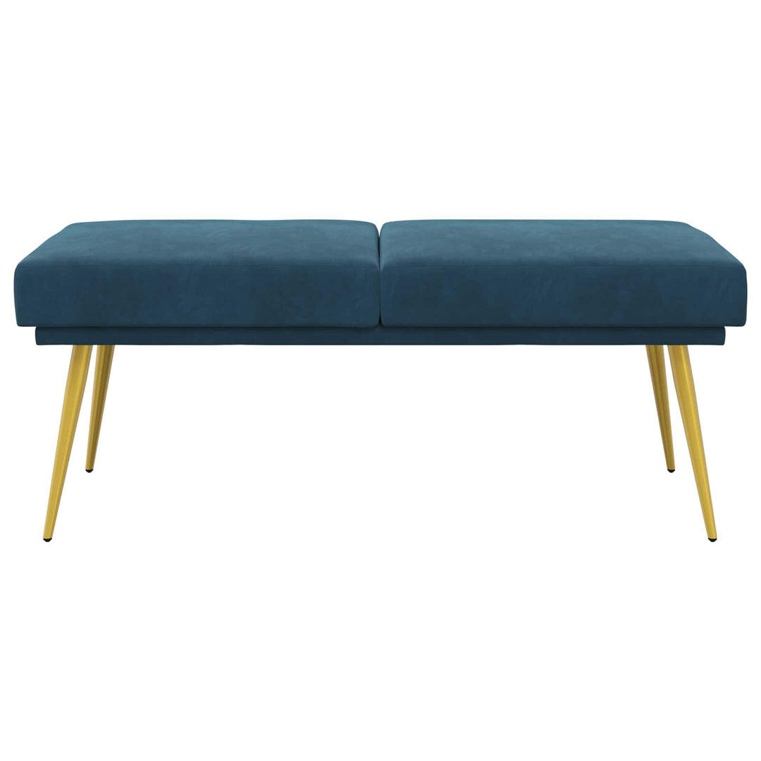 Dobbeltlagret bænk Blå 120 x 45 x 46 cm Velour