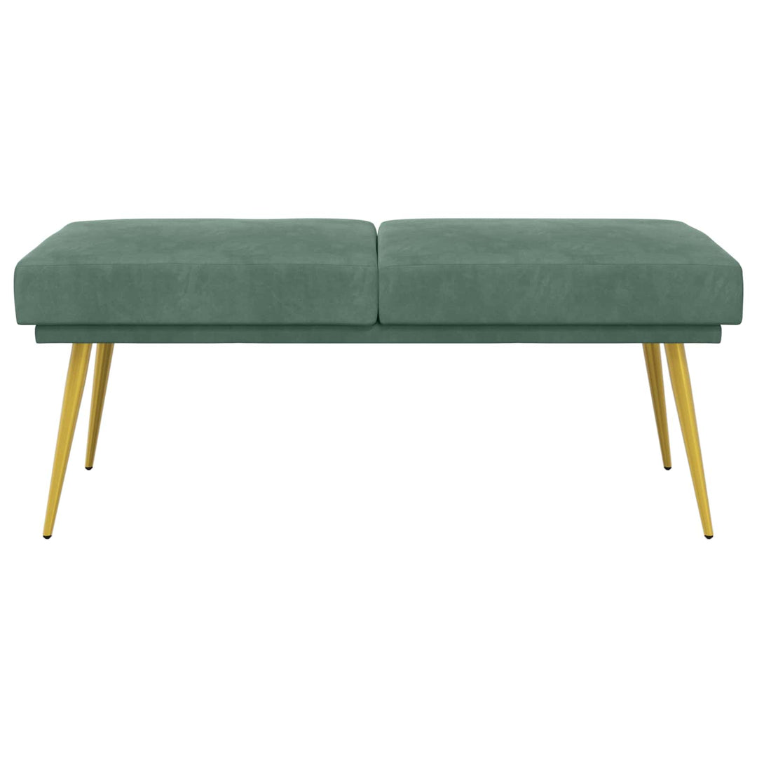 Dobbeltlagret bænk Havgrøn 120 x 45 x 46 cm Velour