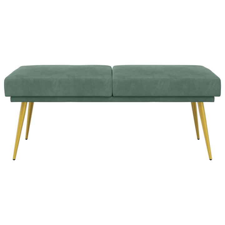 Dobbeltlagret bænk Havgrøn 120 x 45 x 46 cm Velour