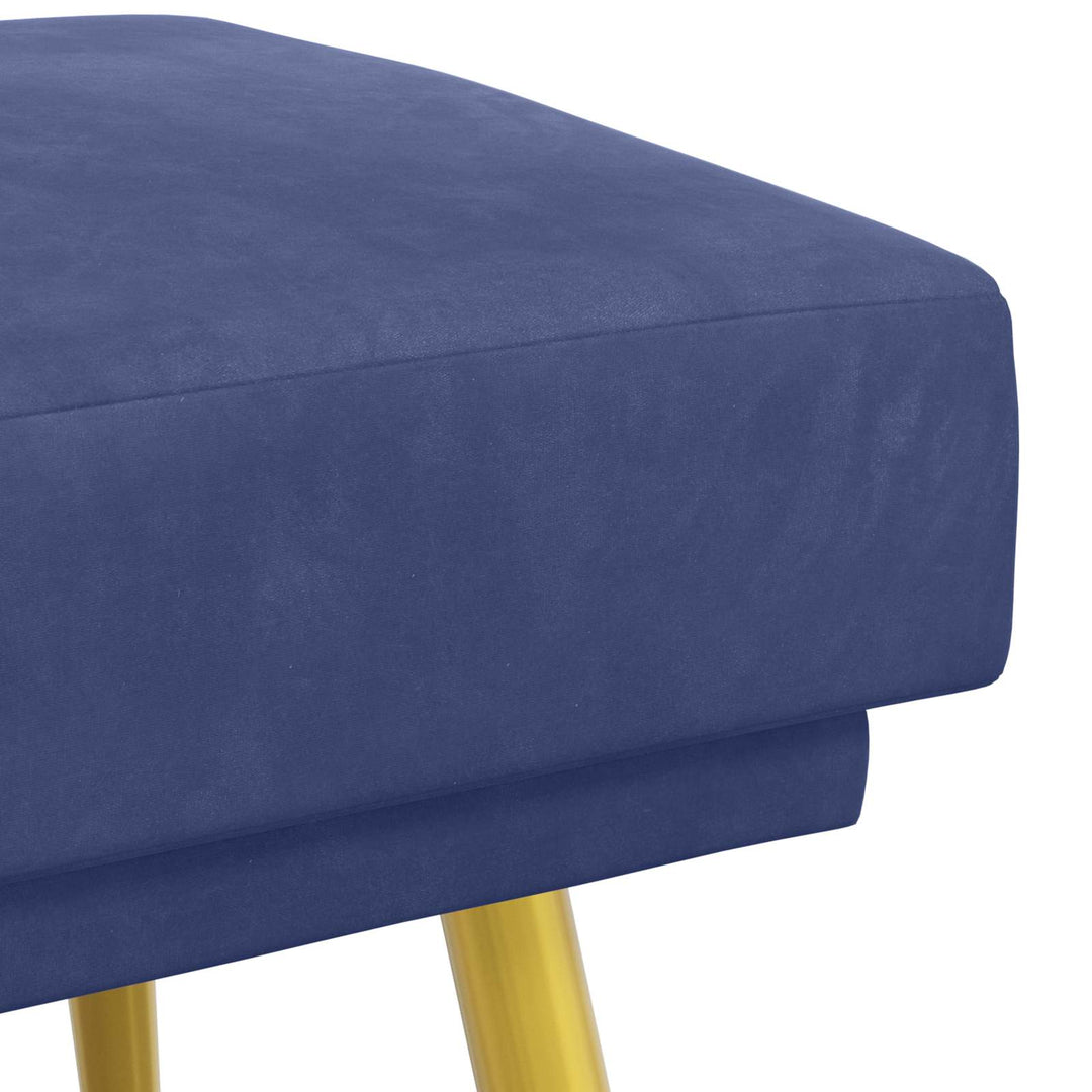 Dobbeltlagret bænk Politi blå 120 x 45 x 46 cm Velour