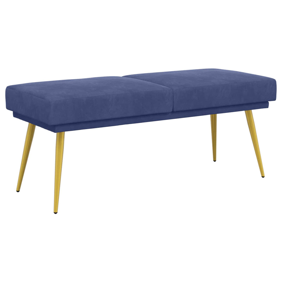 Dobbeltlagret bænk Politi blå 120 x 45 x 46 cm Velour