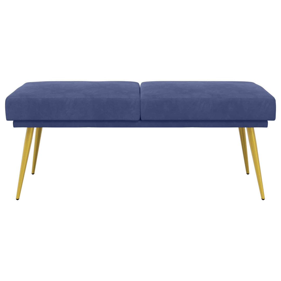 Dobbeltlagret bænk Politi blå 120 x 45 x 46 cm Velour