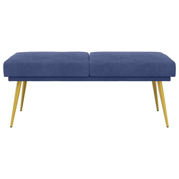 Dobbeltlagret bænk Politi blå 120 x 45 x 46 cm Velour
