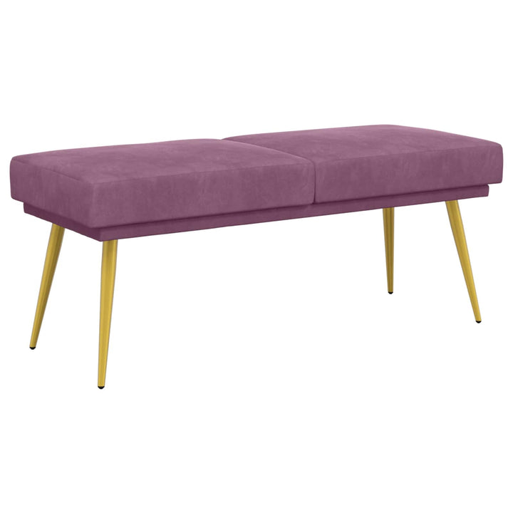 Dobbeltlagret bænk Lilla 120 x 45 x 46 cm Velour