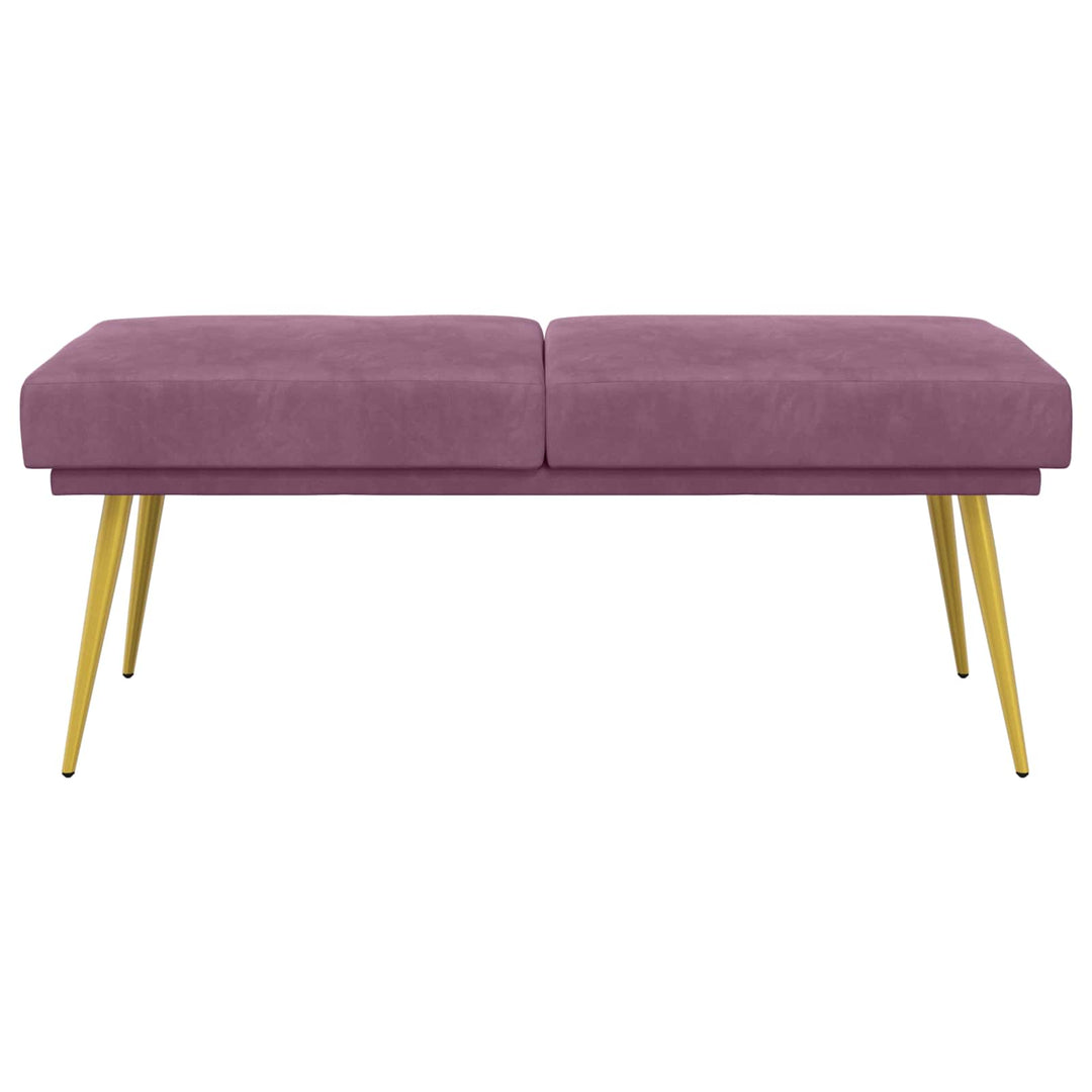 Dobbeltlagret bænk Lilla 120 x 45 x 46 cm Velour