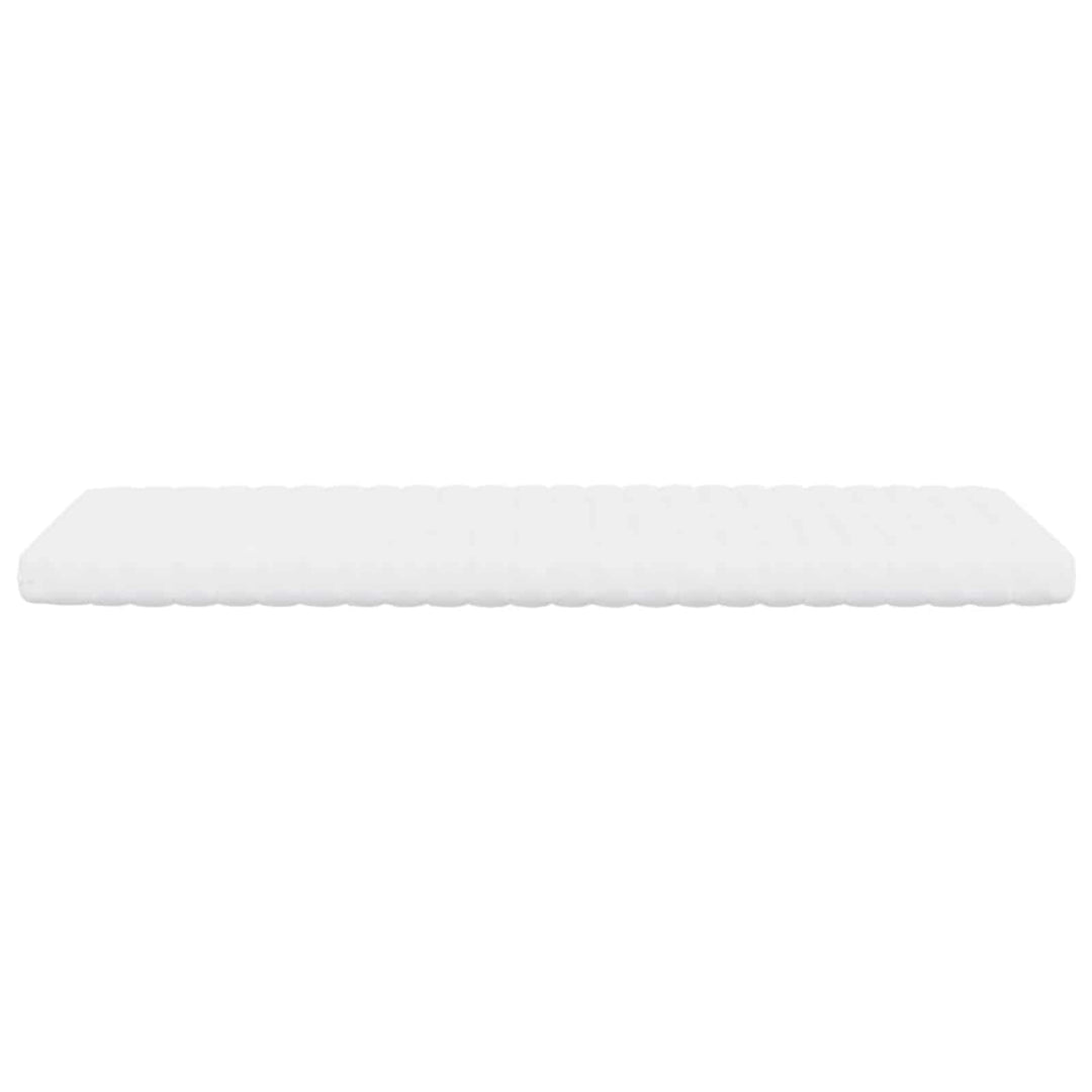 Skummadras 75 x 190 cm Hvid