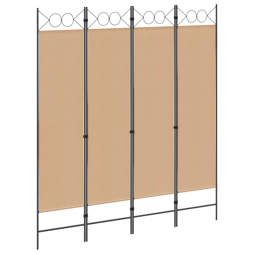4-panel rumdeler Beige 160 x 180 cm Stof