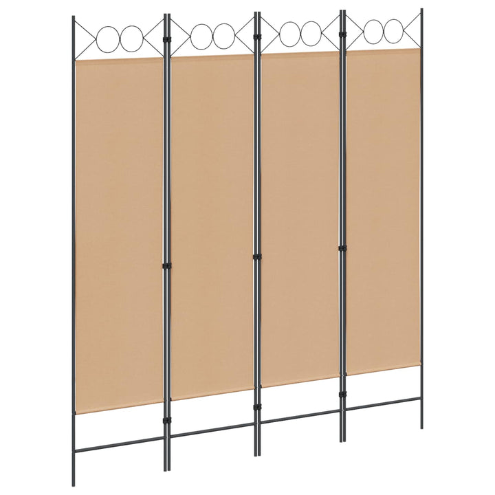 4-panel rumdeler Beige 160 x 180 cm Stof