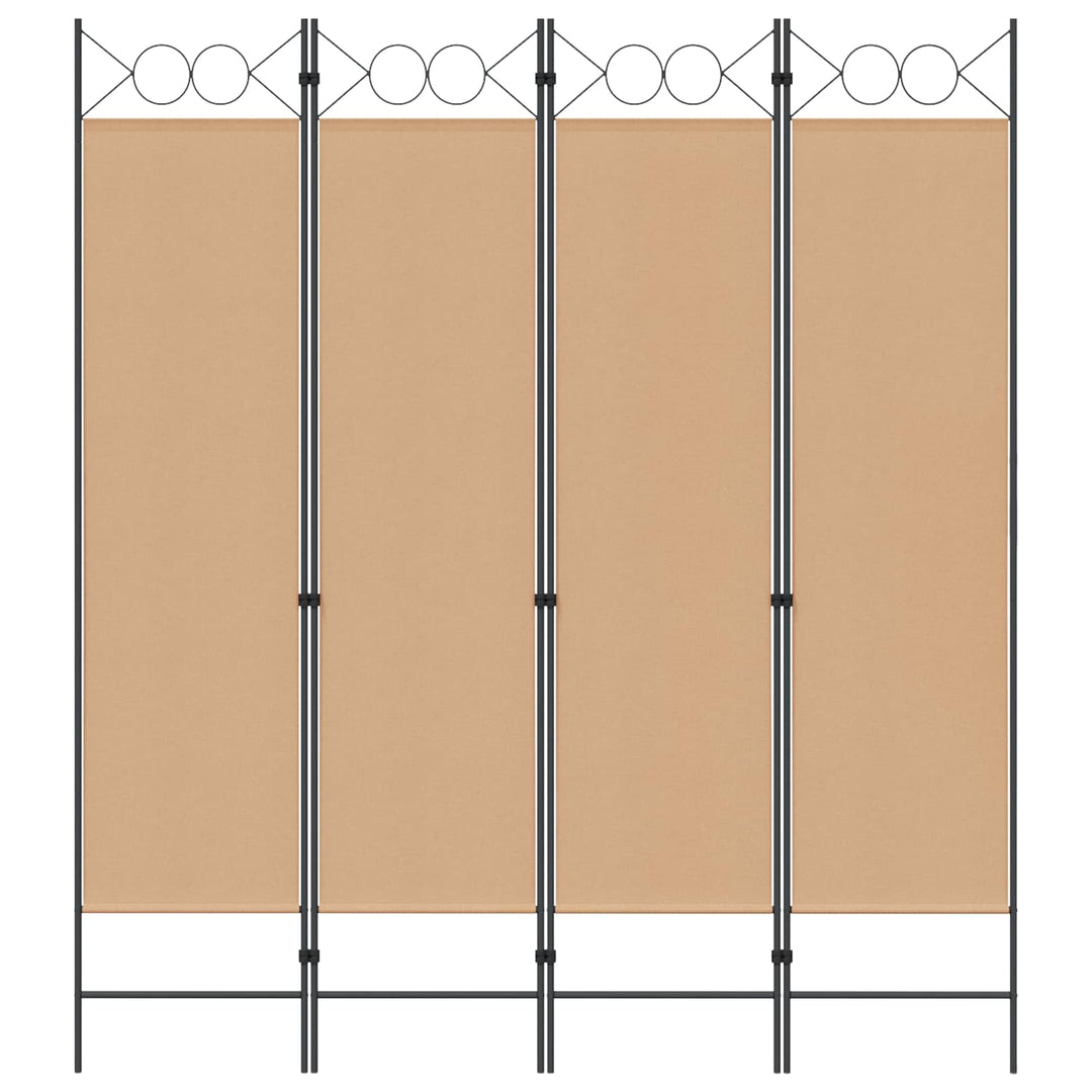 4-panel rumdeler Beige 160 x 180 cm Stof
