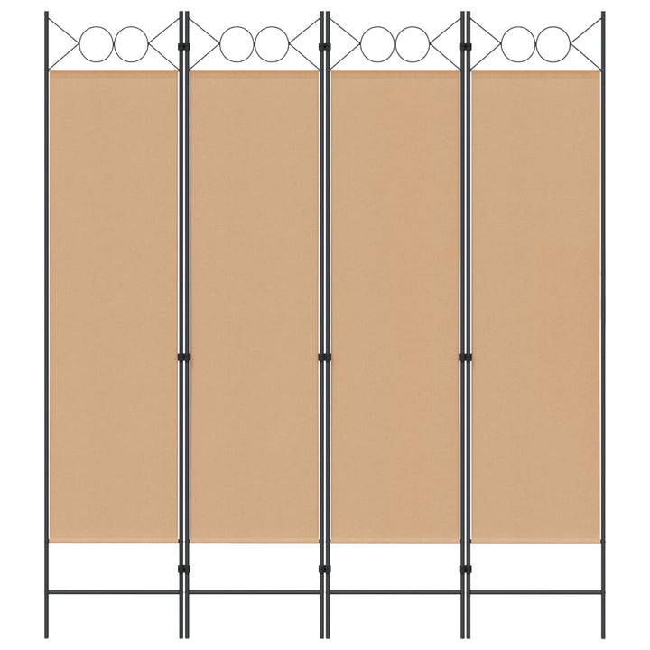 4-panel rumdeler Beige 160 x 180 cm Stof
