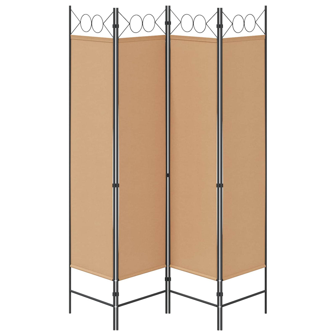 4-panel rumdeler Beige 160 x 180 cm Stof