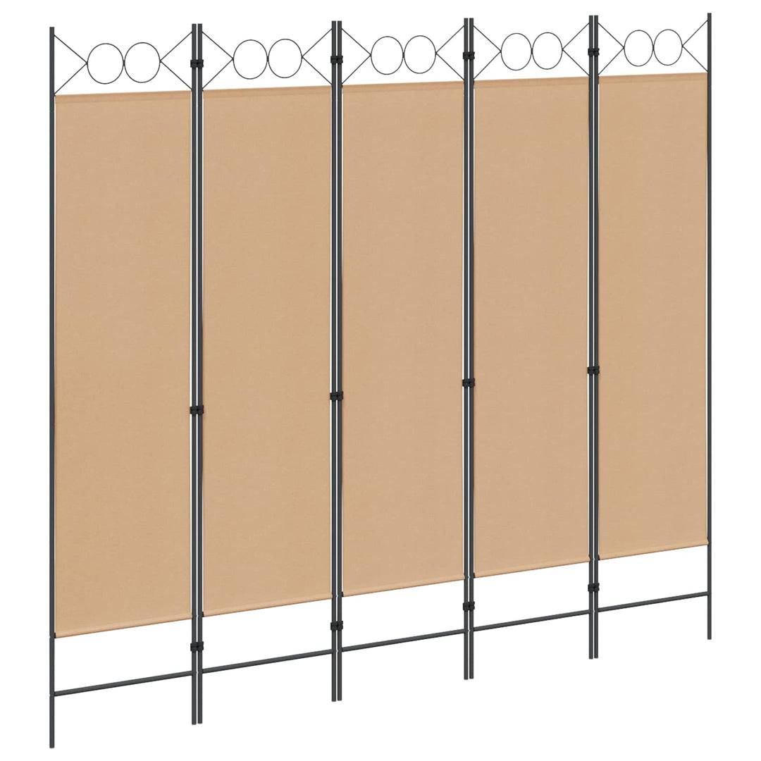 5-panel rumdeler Beige 200 x 180 cm Stof