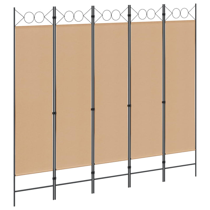 5-panel rumdeler Beige 200 x 180 cm Stof